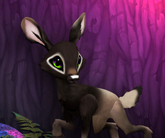 ELKY GHASTLY FEMALE (PINK LIGHTS DNA) SIZE 3 Breedable Fawn Log No Food Necessary!