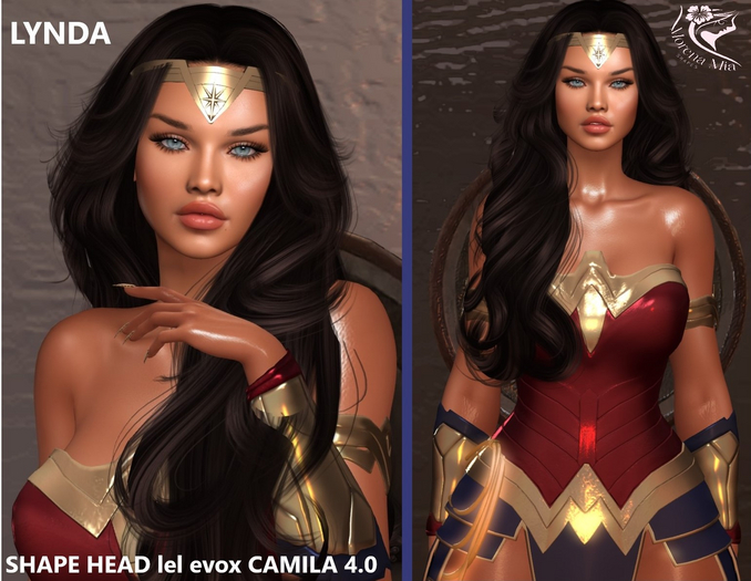 LYNDA SHAPE HEAD EvoX  CAMILA  4.0 Lelutka (Maitreya,larax,legacy,,Reborn,Erika ,,Belleza Gen.X Curvy.Kupra