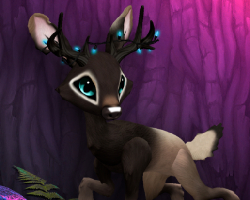 ELKY CYAN MALE BLUE LIGHTS SIZE 4 Breedable Fawn Log No Food Necessary!