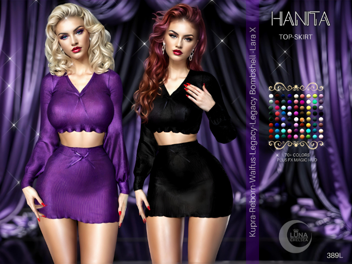 ❤️-, Hanita Knitted Sweater Set, Top, Skirt, 70+ Colors,Plus FX Hud