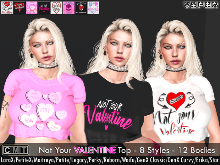 [VYPER] NOT YOUR VALENTINE 8 Tops FATPACK
