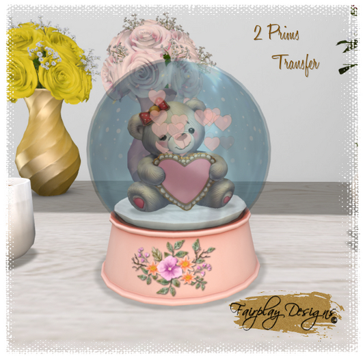 ~R~Musical~My Valentine Teddy Globe