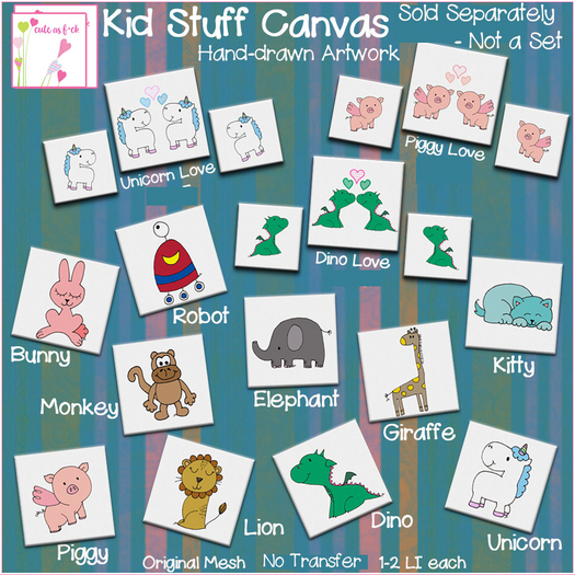 ::cute as f*ck:: Canvas - Dino