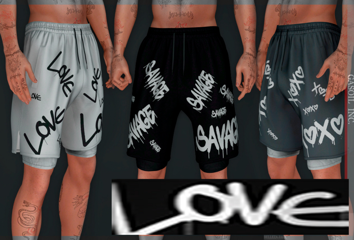 [GL - inc.] - Sam Shorts Black Love