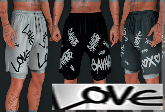 [GL - inc.] - Sam Shorts White Love