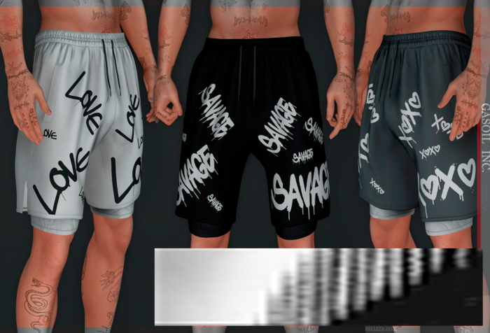[GL - inc.] - Sam Shorts Black Stripes