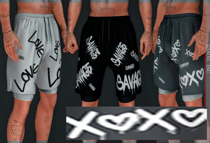 [GL - inc.] - Sam Shorts Gray XOXO Gift