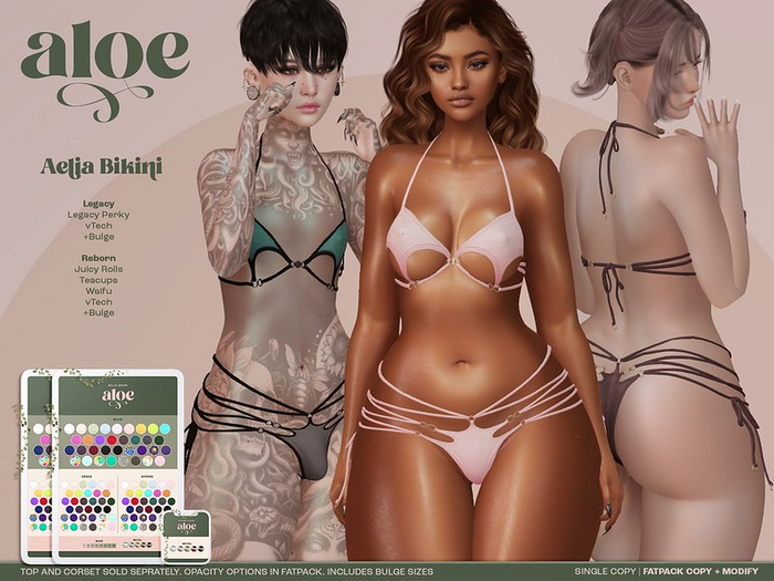Aloe. Aelia Bikini - Bottom // FATPACK