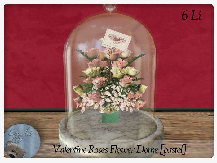 Valentine Roses Flower Dome [pastel] By Snuggles 