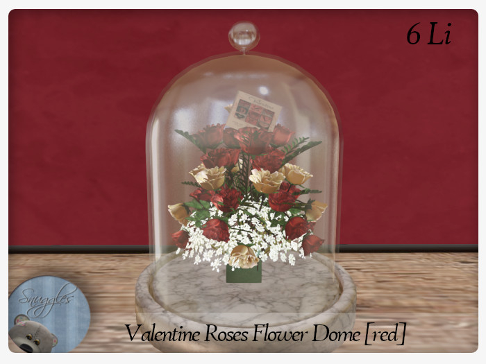 Valentine Roses Flower Dome [red]  By Snuggles