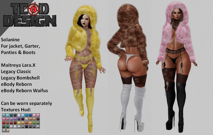 Fur Jacket, Garter, Panties & Boots ~ Solanine