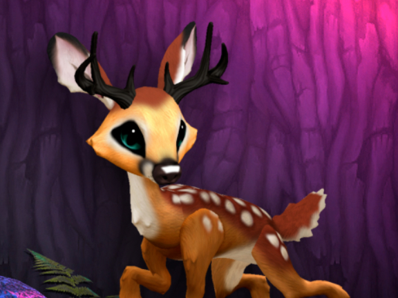 FAWNY SEAFOAM MALE DEER SIZE 4 Breedable Fawn Log No Food Necessary!