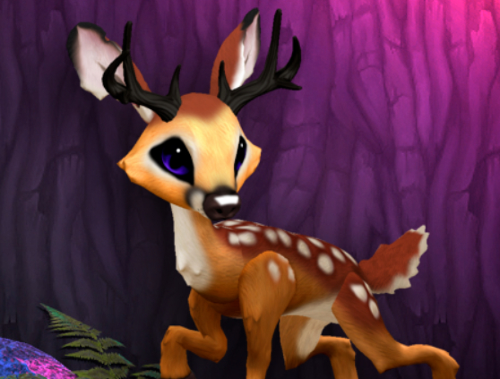 FAWNY INDIGO MALE DEER SIZE 4 Breedable Fawn Log No Food Necessary!