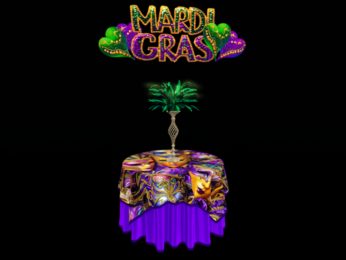MC Mardi Gras Party Table Set Opt 1