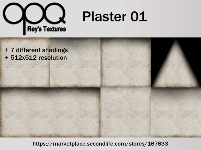Rey's Plaster 01 - Shaded Rough Plaster Textures
