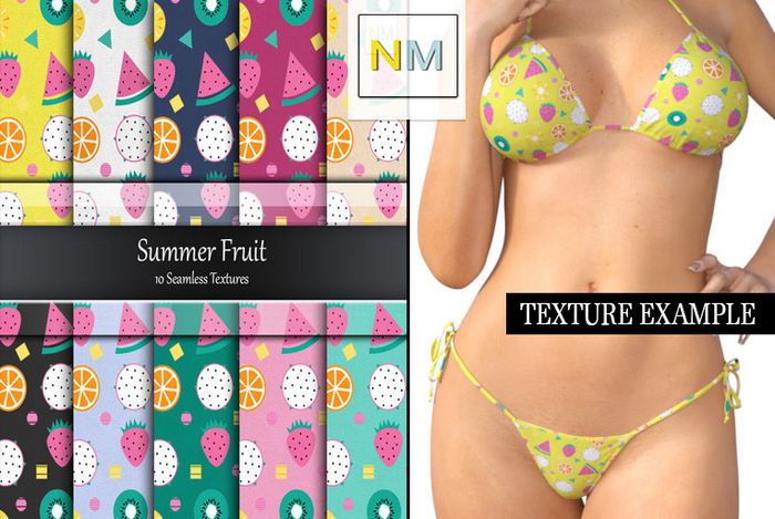 Summer Fruit 10 Seamless Fabric Textures NM