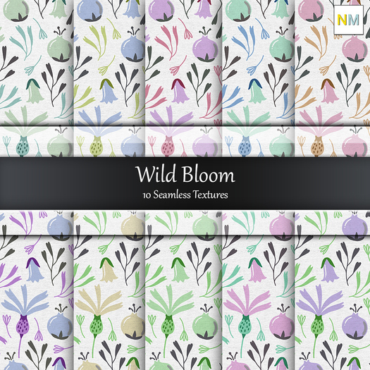 Wild Bloom 10 Seamless Fabric Textures NM