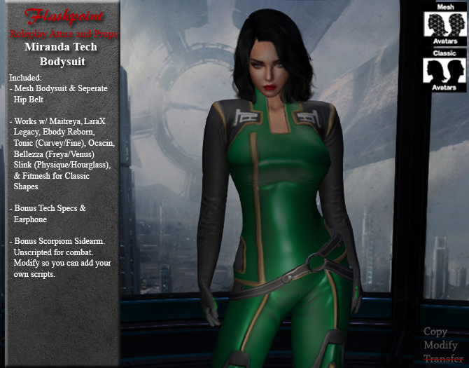 Miranda Tech Bodysuit - Green