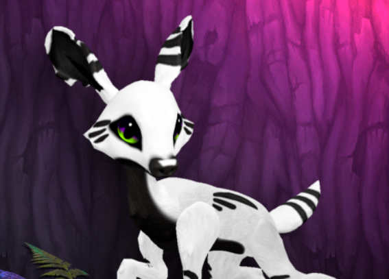 INKY GHASTLY FEMALE (ANTELOPE DNA) SIZE 3 Breedable Fawn Log No Food Necessary!
