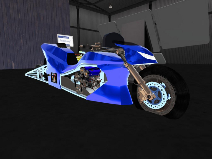 Drag Bike (Blue) Complete