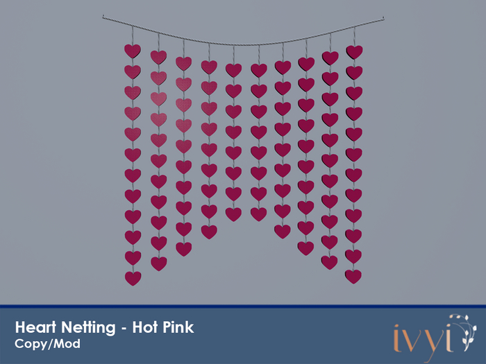ivyi -  Heart Netting - Hot Pink