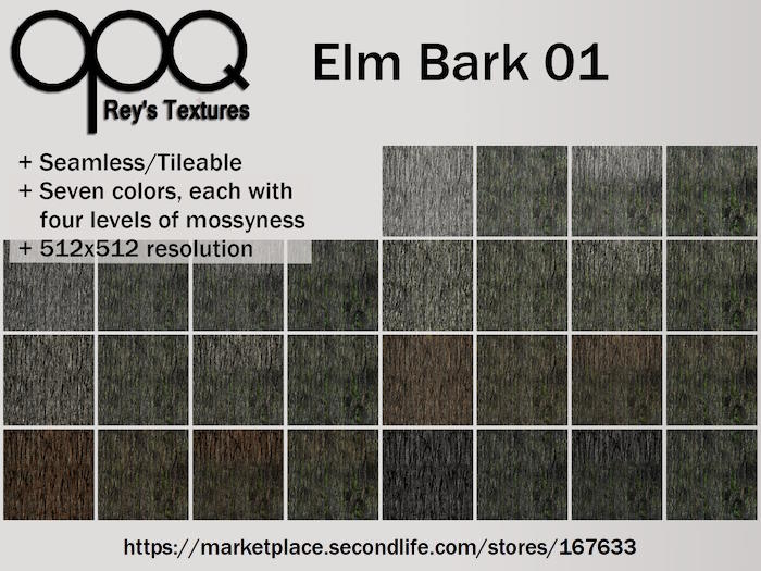 Elm Bark Textures - Rey's Elm Bark 01