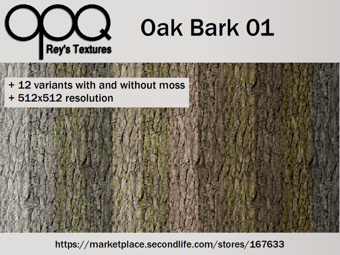 Rey's Oak Bark 01 - Rough bark textures