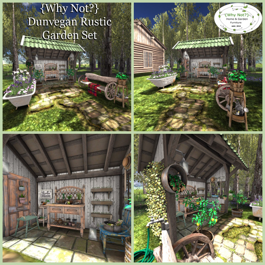 01{Why Not?} Dunvegan Rustic Garden Set Shed RARE