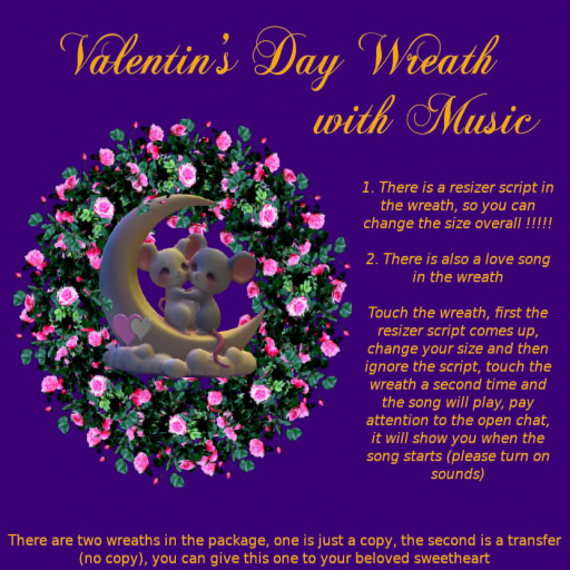 C.M.D. - Valentin's Day Wreath with music No. 3 NEW VB