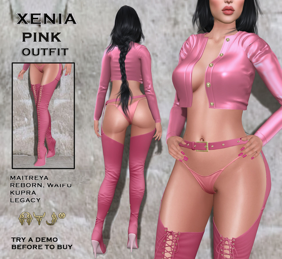 !! FABULOUS & SEXY COMPLETE OUTFIT !! XENIA PINK - A&J CREATION AND FRANCHISE