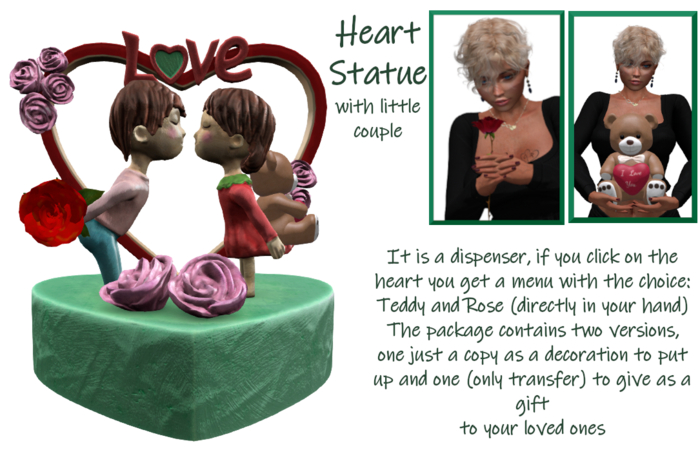 C.M.D. - Valentine Heart w. Couple statue 1-25 VB