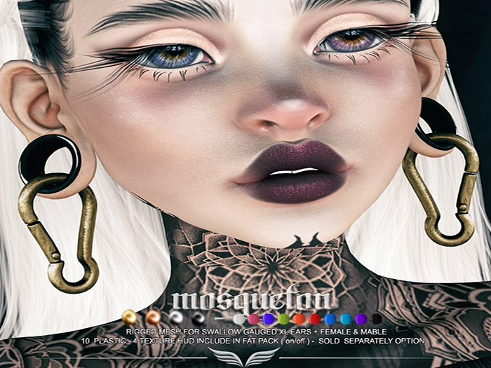 A*S MOSQUETON_^^Swallow^^Gauged XL Ears _FATPACK_(wear me)