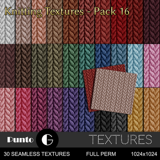 Full Perm Textures - Knitting Pack 16
