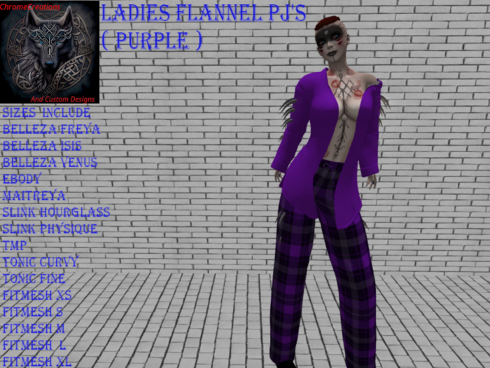 Ladies Flannel Pj's ( Purple )