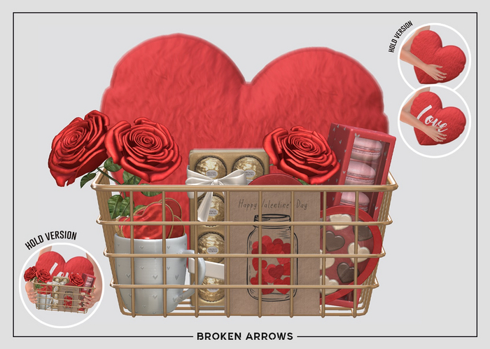 BROKEN ARROWS - Love - Gift Basket - Red 