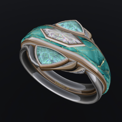 Turquoise Blossom Ring - 2025 TW - L