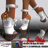 PROMO **SD** Ashanti White Daisy Platform Stiletto Heels RGB hud