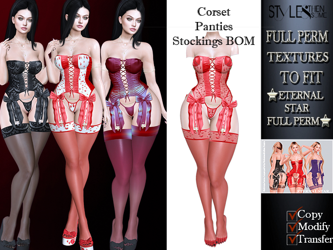STYLES -TEXTURE FULL PERM For: #66 - ETERNAL STAR - Lingerie-V2