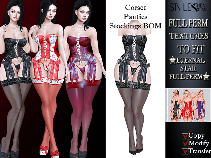 STYLES -TEXTURE FULL PERM For: #66 - ETERNAL STAR - Lingerie-V3