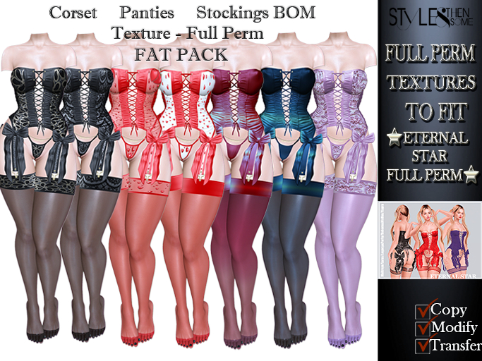 STYLES-TEXTURE FULL PERM For: #66 - ETERNAL STAR - Lingerie-Fatpac