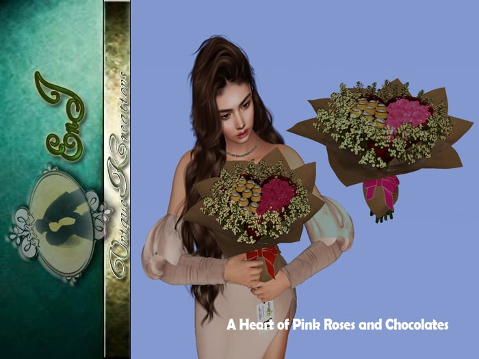 A Heart of Pink Roses and  Chocolates