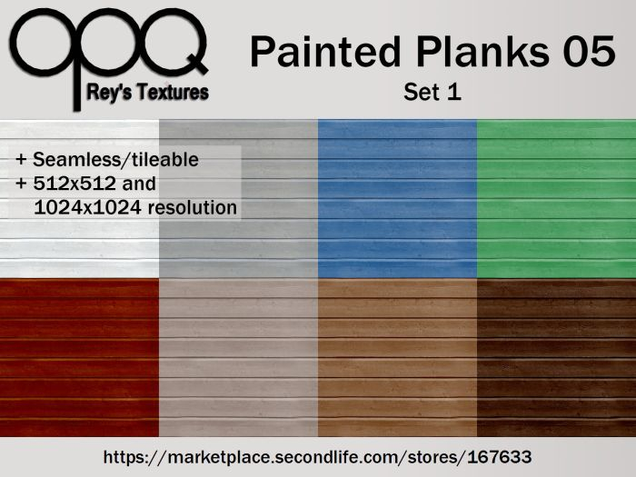 Rey's Painted Planks 05 Set 1 - Horizontal Stained Rough Sideboard Textures