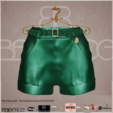 Baiastice_Crocus Leather Shorts-Emerald