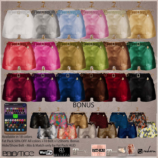 Baiastice_Crocus Leather Shorts-All Colors+10+12 Bonus
