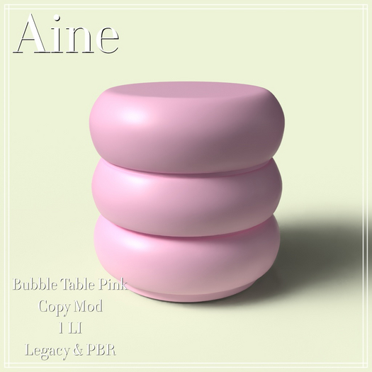 Aine - Bubble Table Pink (ADD)