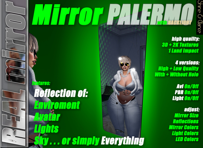 SG Technology - Real Mirror 'PALERMO' - PBR