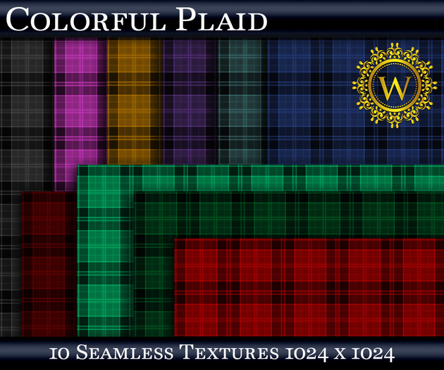 Colorful Plaid 10 Seamless Textures