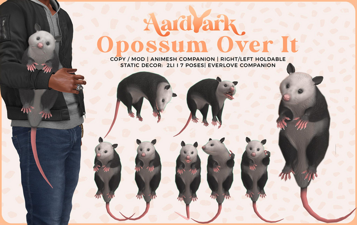 Aardvark : Opossum Over It - Black