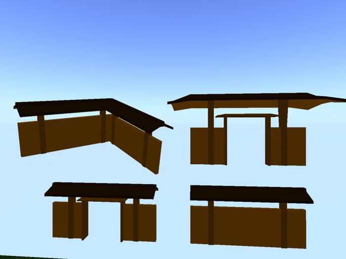 Chinese style gates set 04   - MESH - FULL PERM