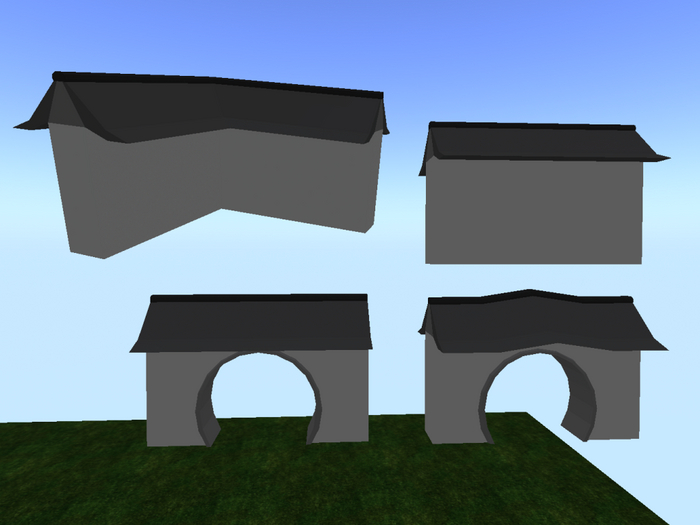 Chinese style gates set 03  - MESH - FULL PERM